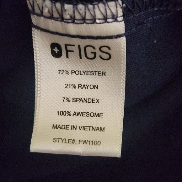 Figs Casma Three Pocket Scrub Top Navy Size XL - Picture 10 of 10